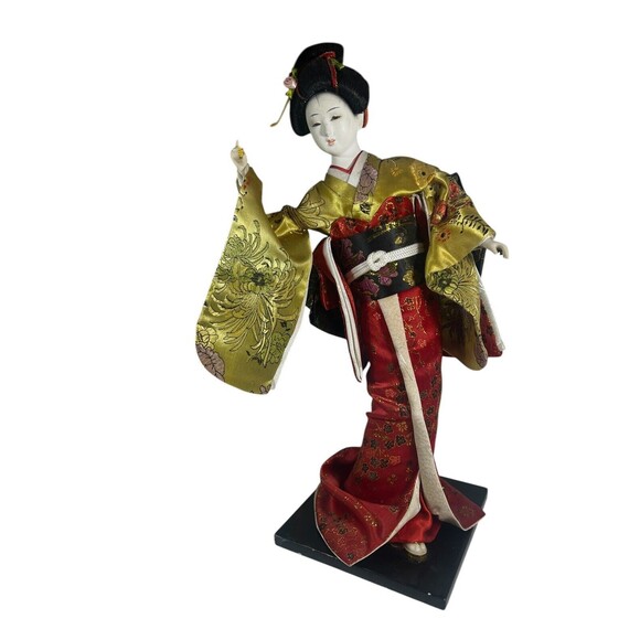 Vintage Japanese Doll Kimono Geisha Maiko Traditional Folk Craft Japan 15 3/4” - Picture 12 of 12